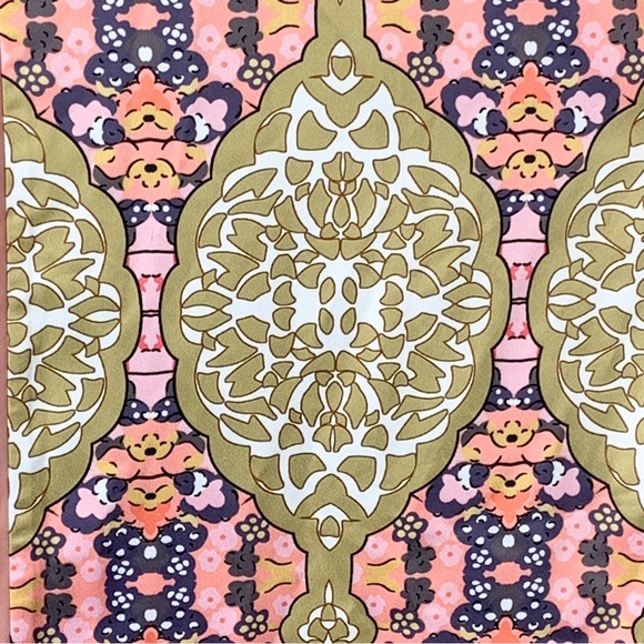 FloryDay~Kaftan/Maxi Dress~Pink w/Gold Metallic‎ Accents~Sz M - Picture 9 of 11